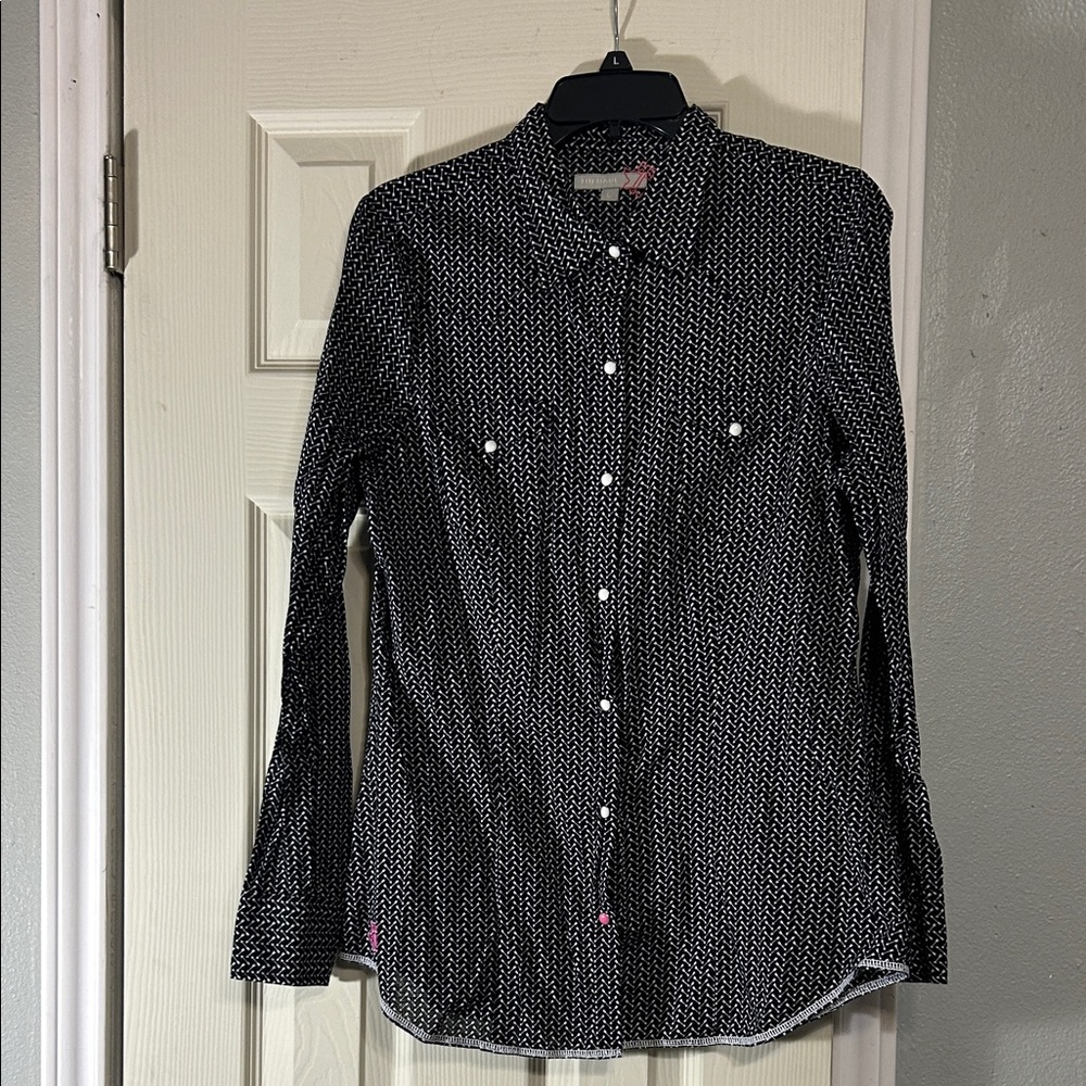 🌙50% off 2+🧸 Tin Haul black and white arrow shirt